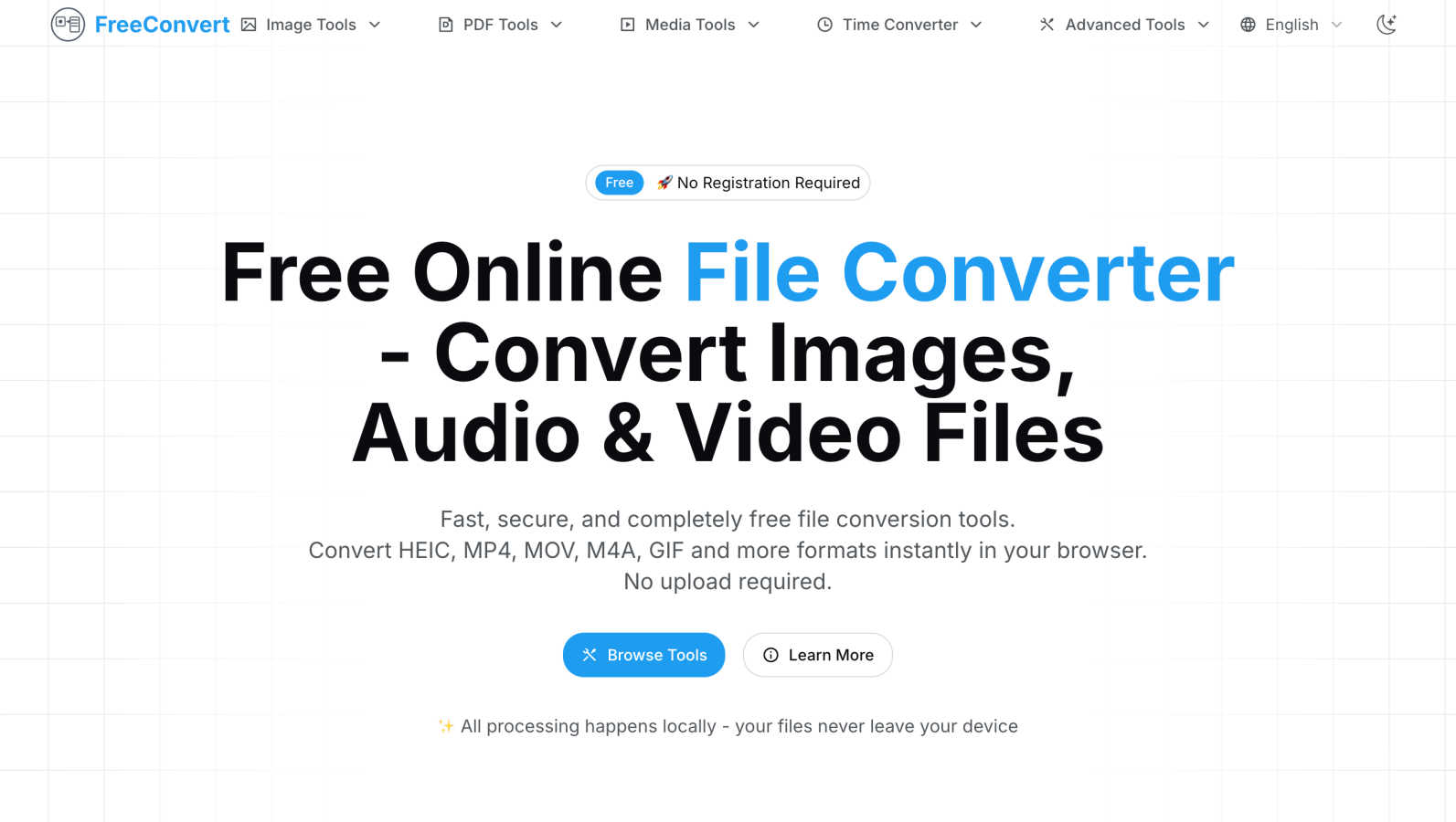 freeconvert application interface and features