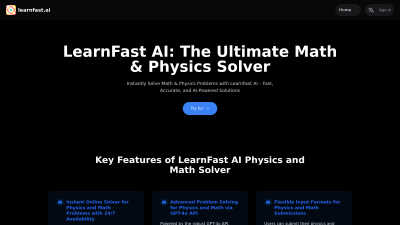 LearnFast AI: Free AI Physics Solver - AI tool for Education & Learning