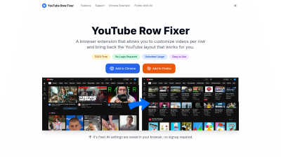 YouTube Row Fixer - AI tool for Content Creation