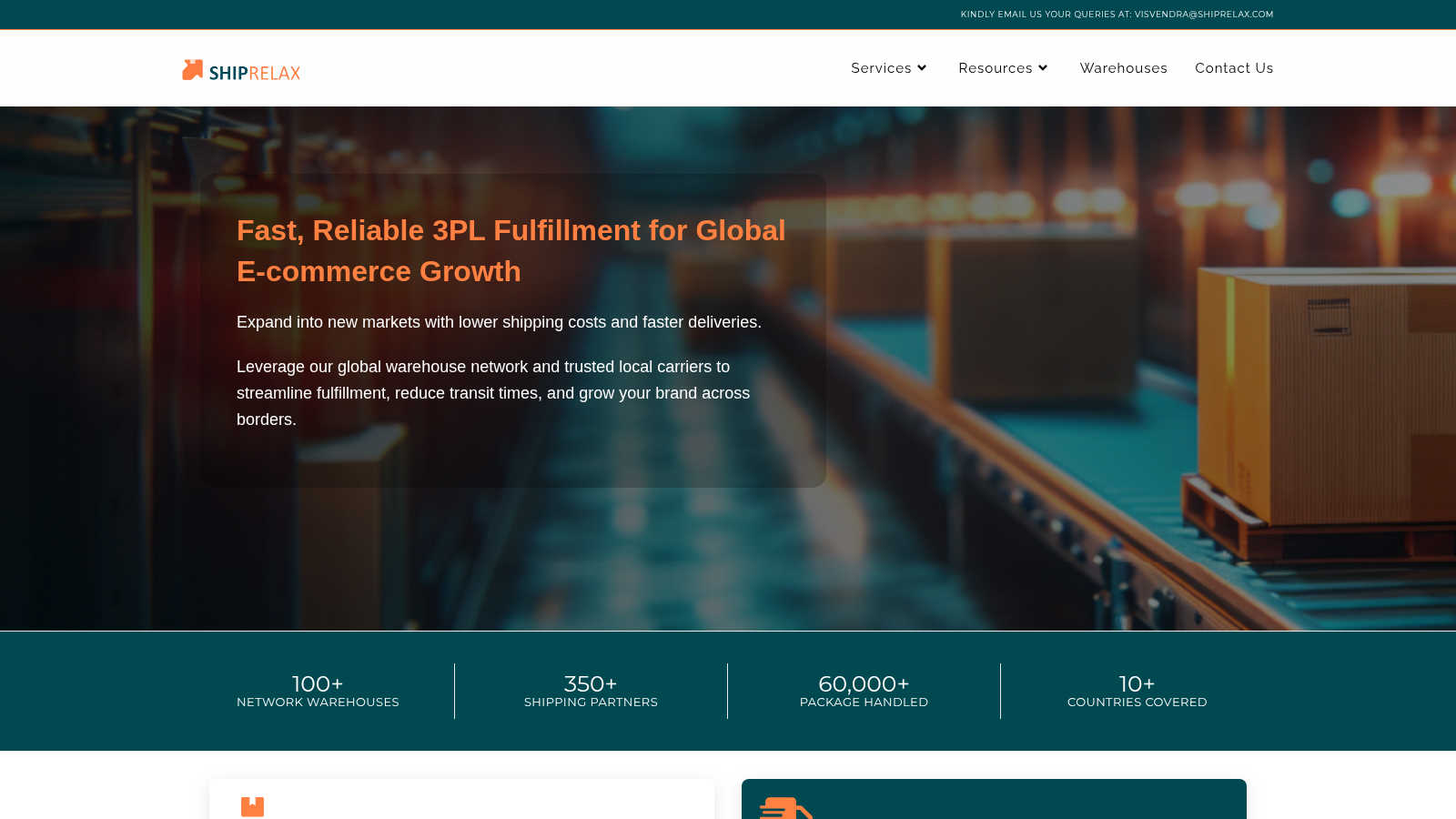 ShipRelax™ application interface and features