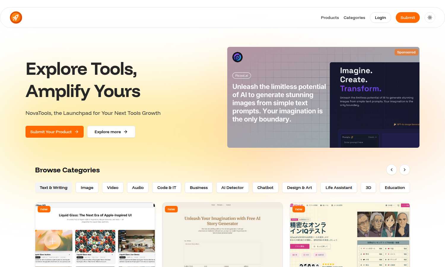 Nova Tools application interface and features
