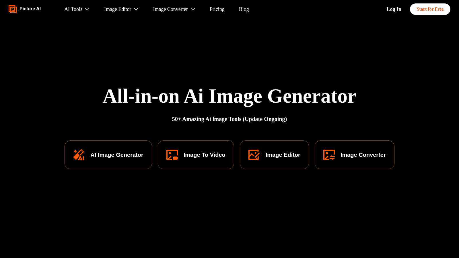 Picture AI application interface and features