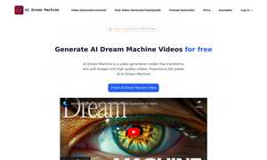 AI Dream Machine Website
