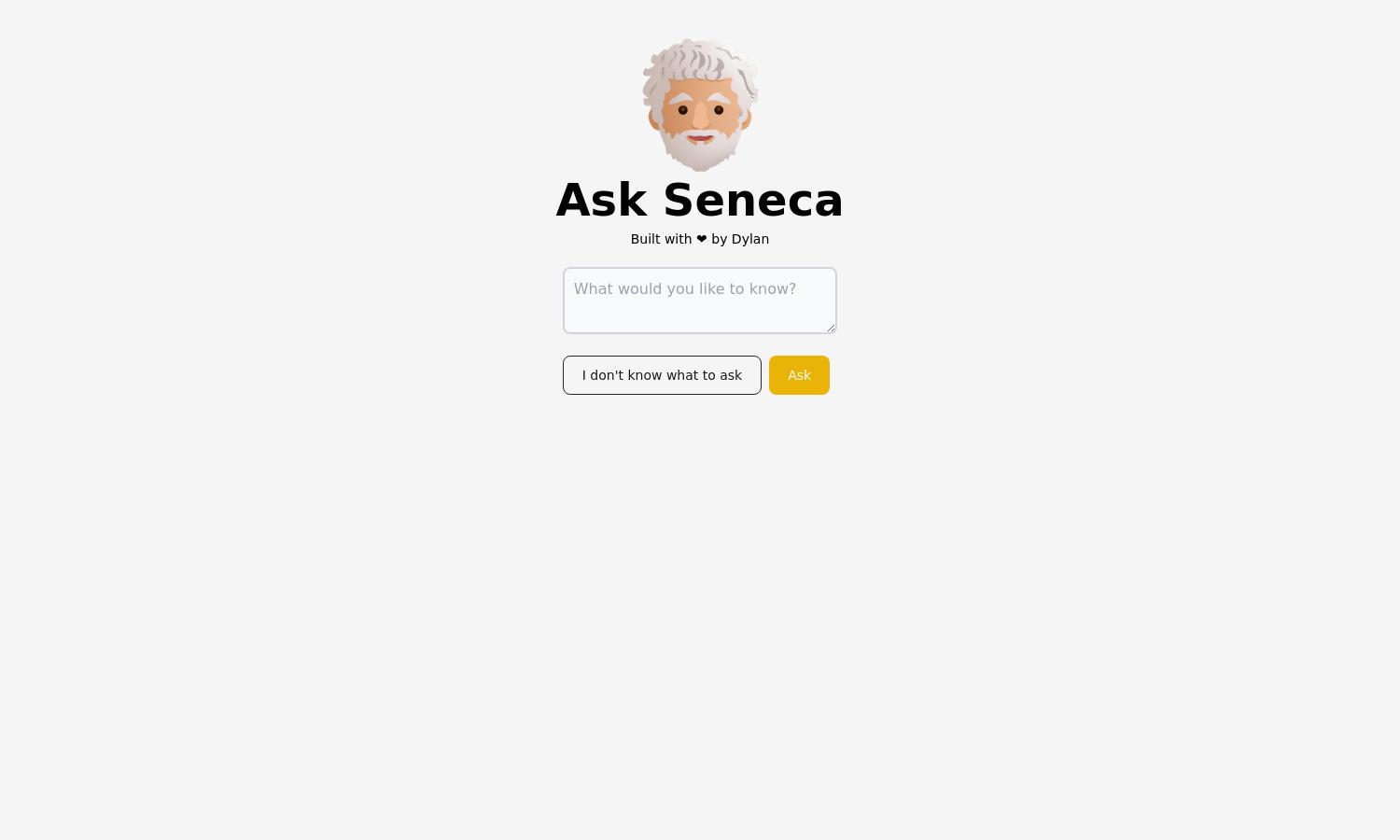 Ask Seneca Website