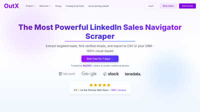 OutX.ai – LinkedIn Sales Navigator Scraper. - AI tool for Email Tools