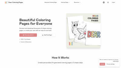 Dear Coloring Pages - AI tool for Content Creation