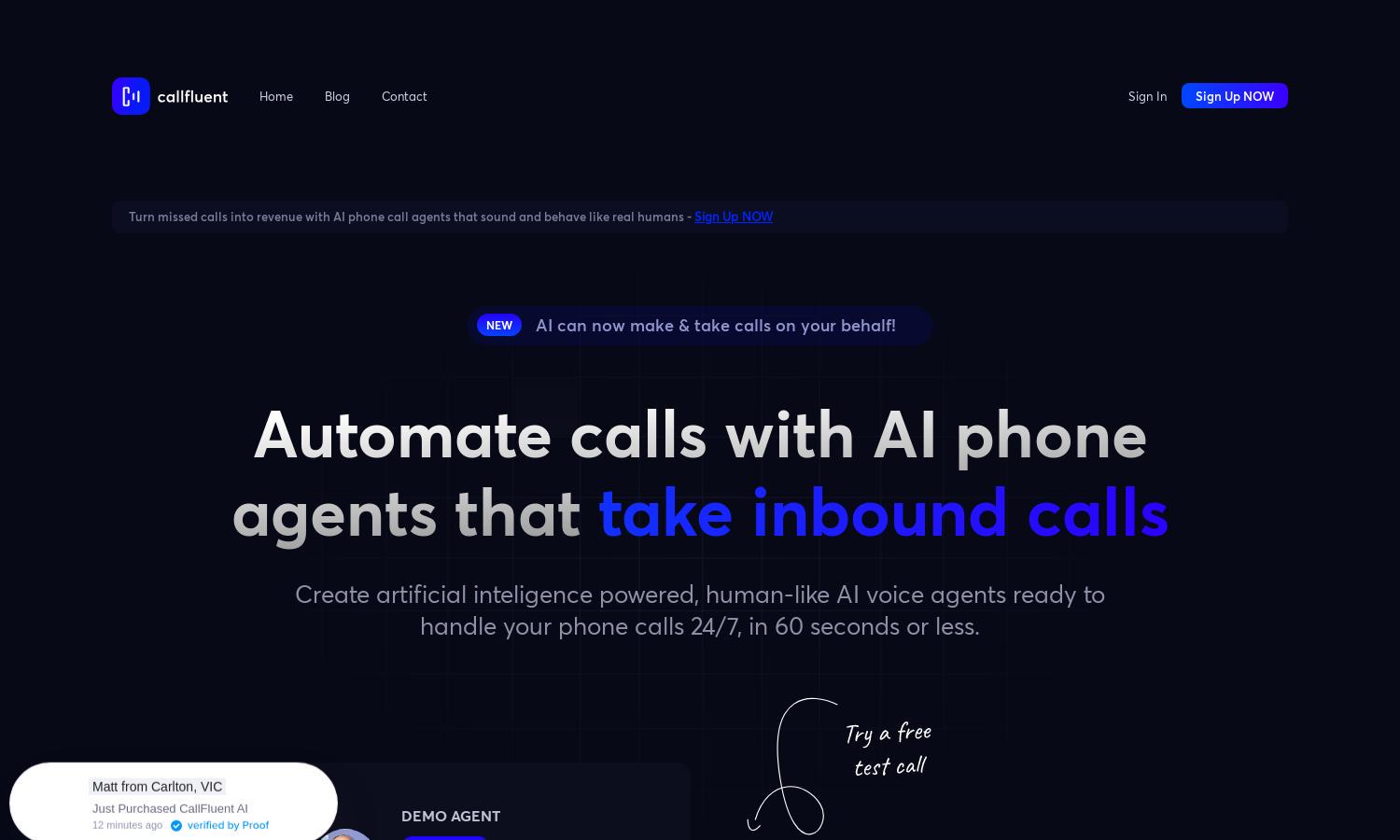 CallFluent Website