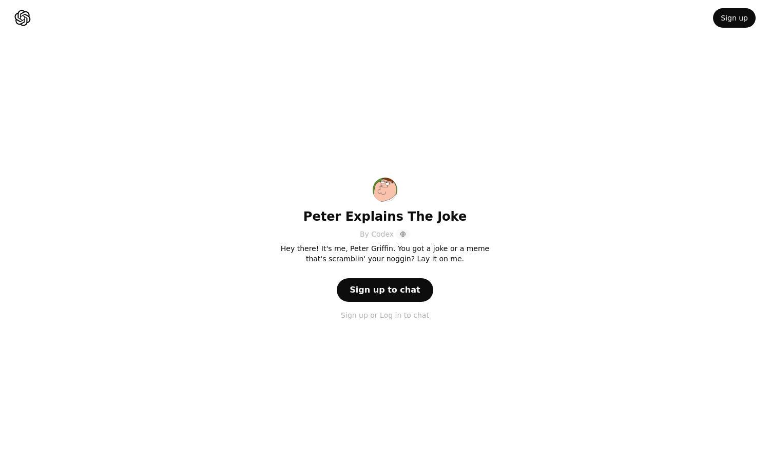 ChatGPT - Peter Explains The Joke Website