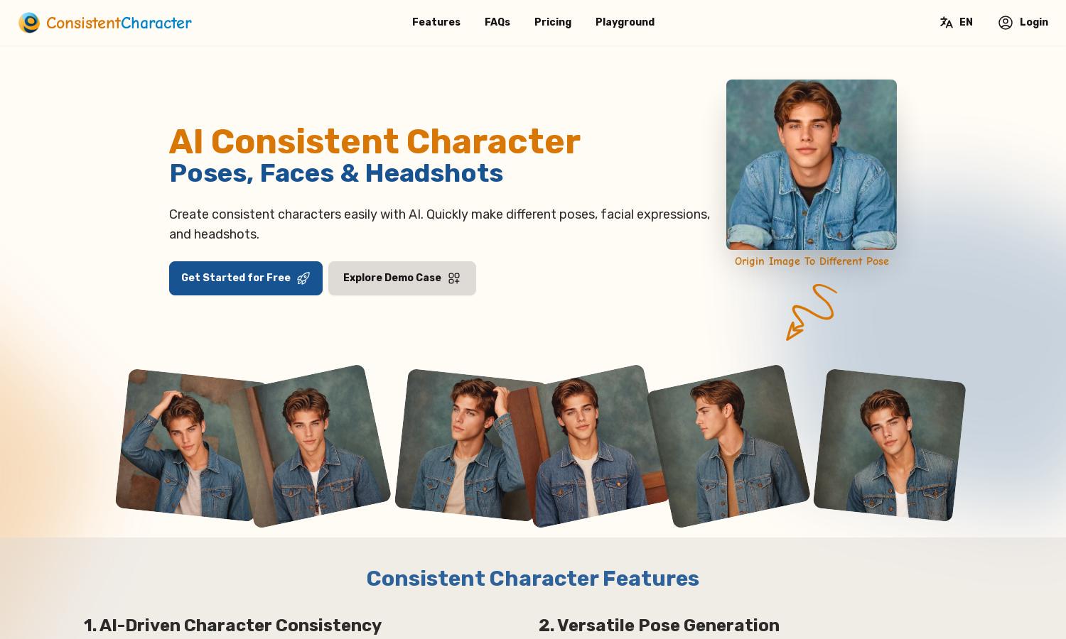 Consistent Character Creator Website