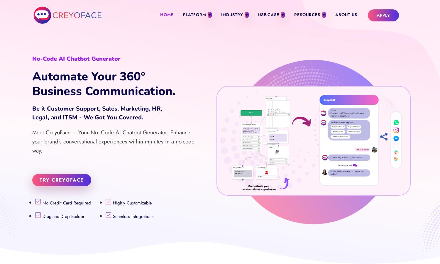 CreyoFace Website