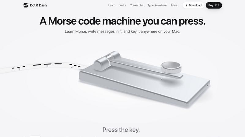 Dot & Dash application interface and features