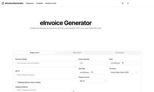 eInvoice Generator Website