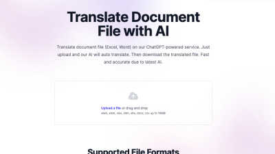 Translate Document File with AI - AI tool for Education & Learning