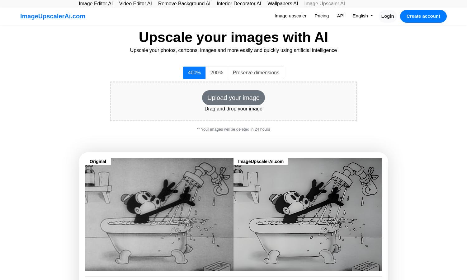 Image Upscaler AI Website