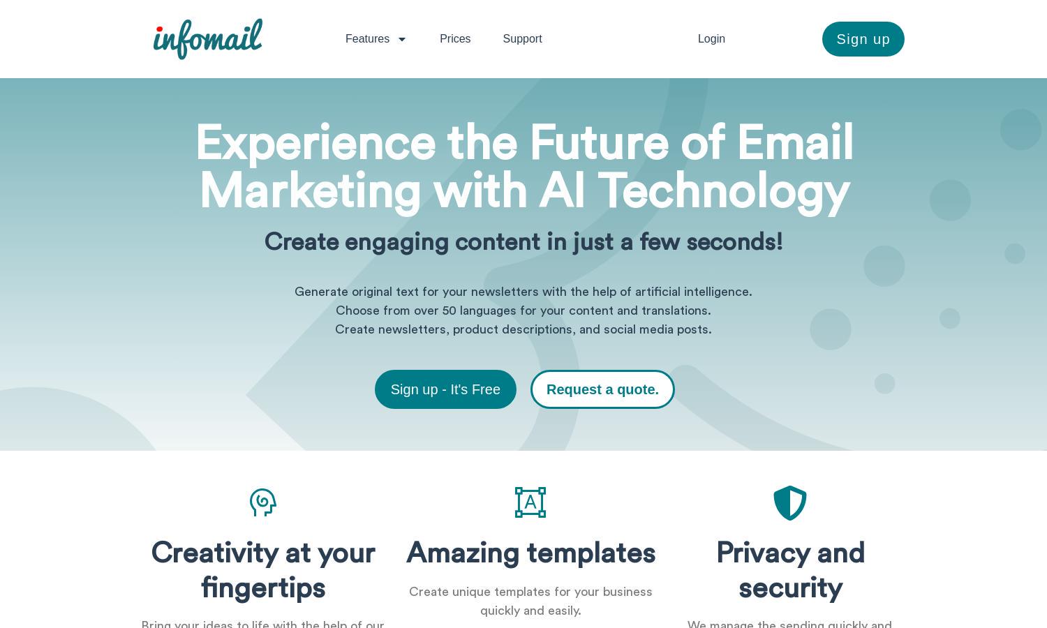 Infomail Website