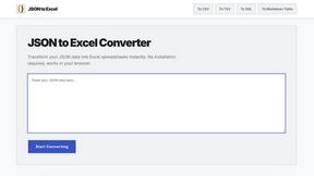 JSON to Excel - product for productivity