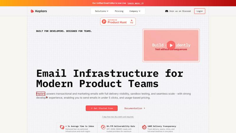 Keplars application interface and features