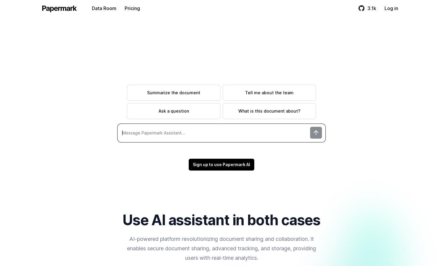 Papermark AI Website