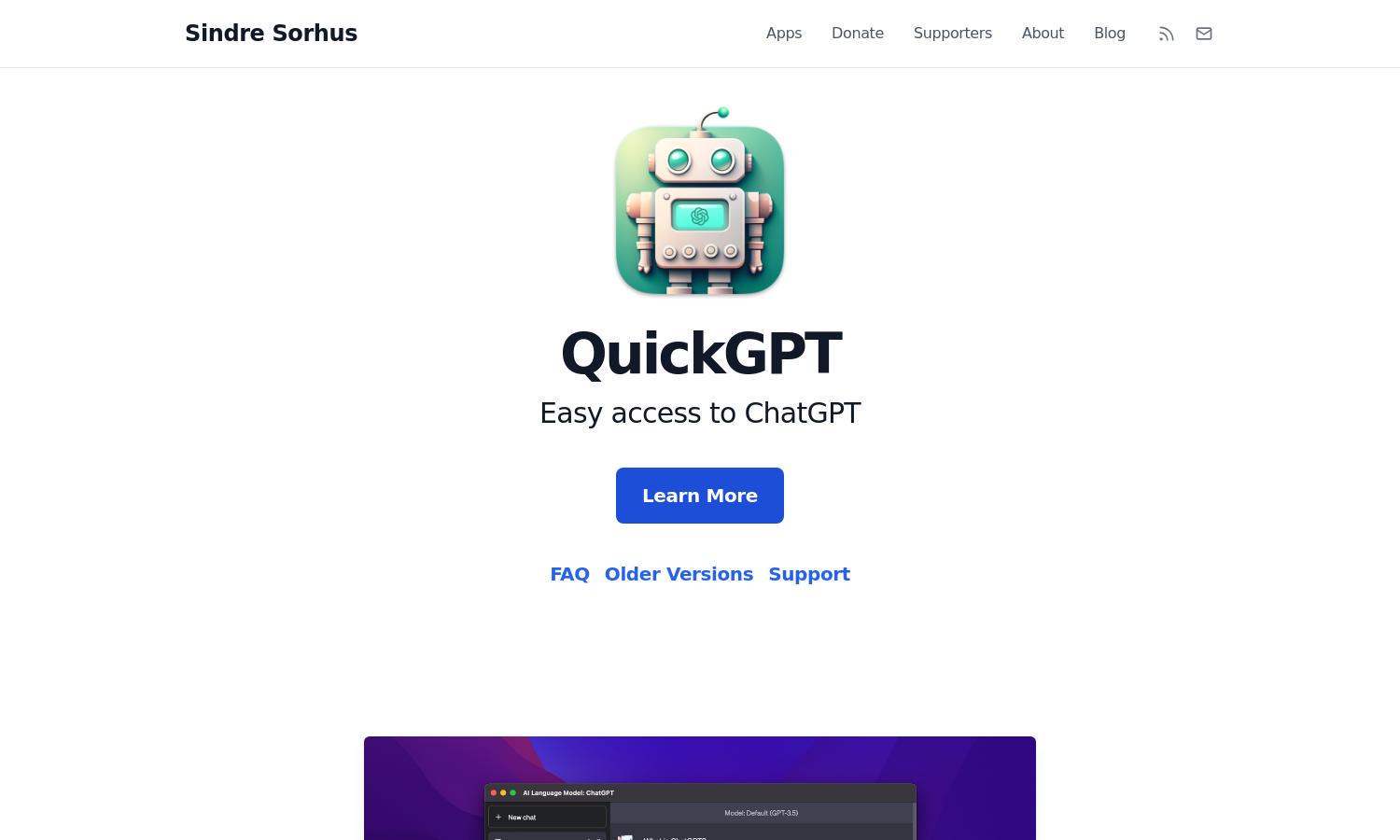 QuickGPT Website