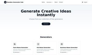 Random Generator Hub Website
