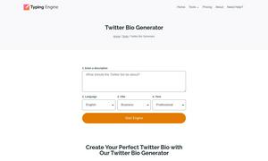 Twitter Bio Generator - Create Twitter Bio | Typing Engine Website