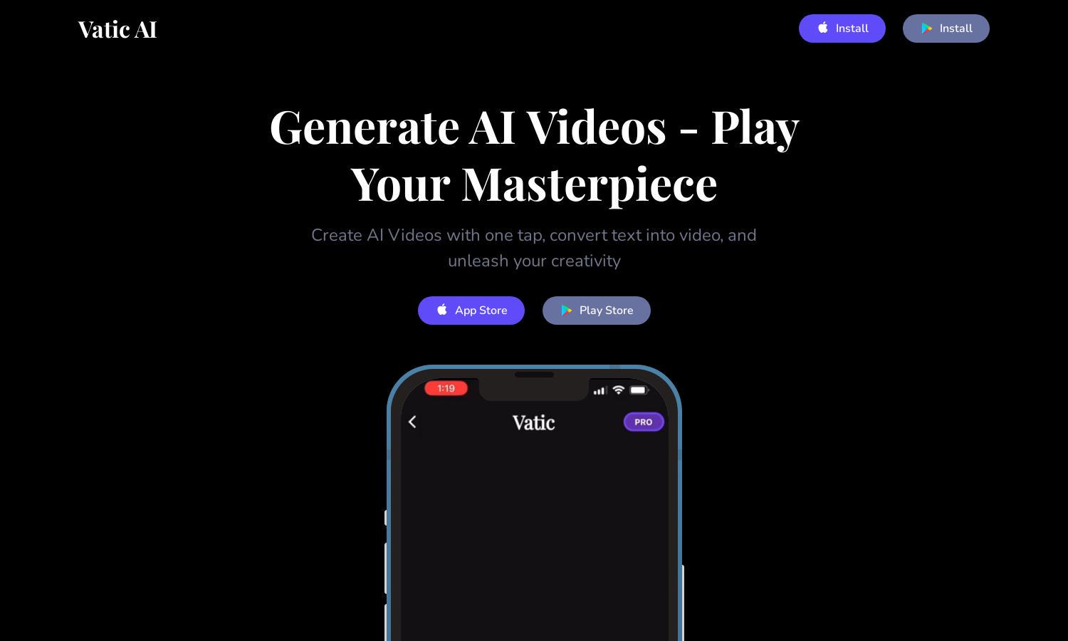 Vatic AI Website