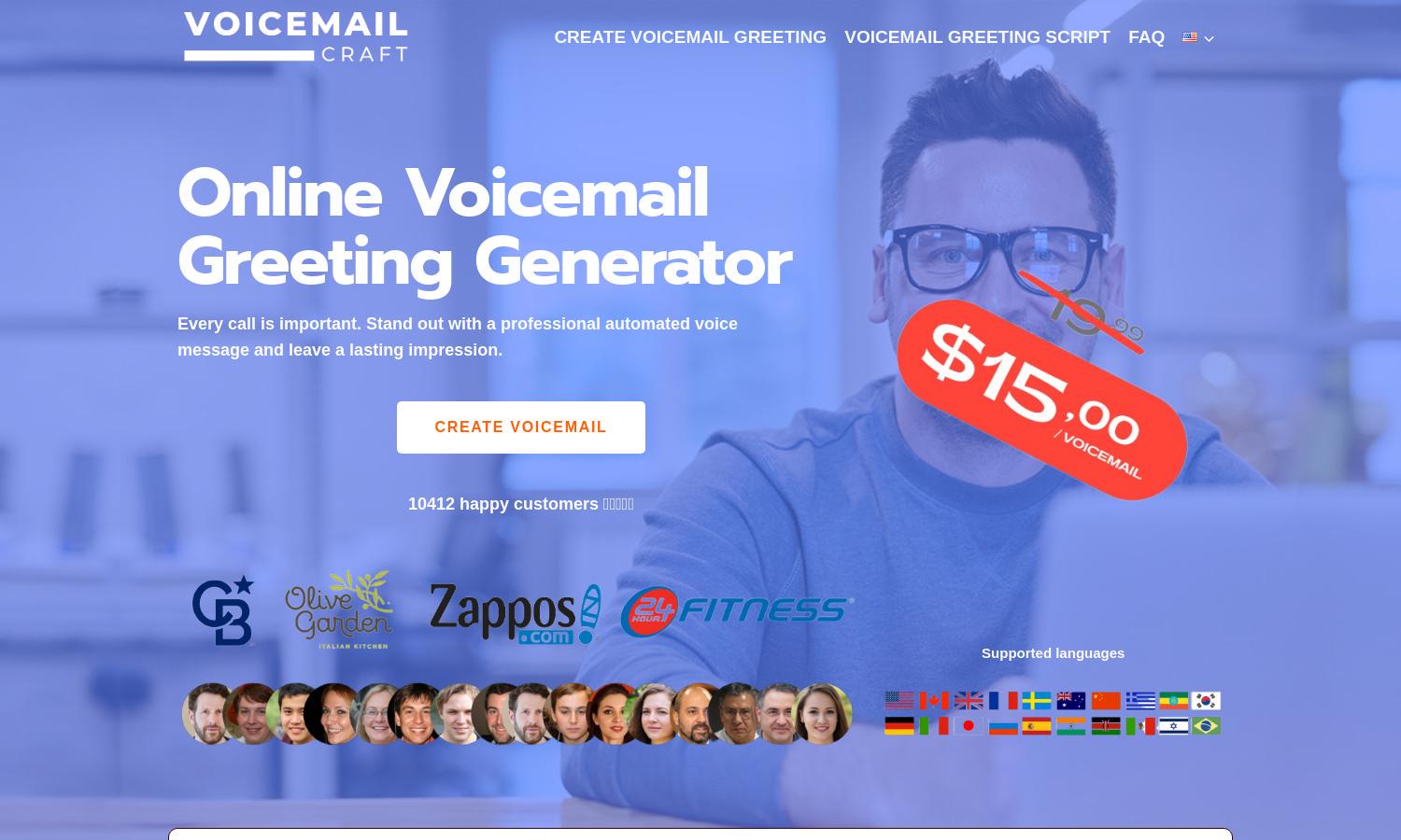 Voicemail Craft Website