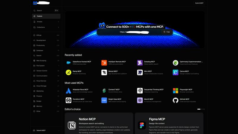 mcpfolio application interface and features